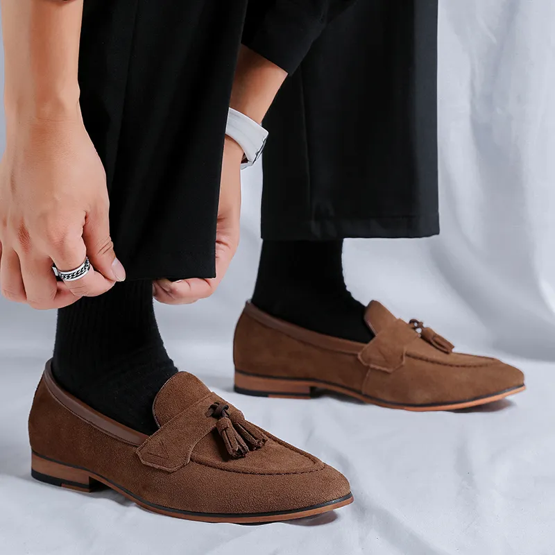 LUOMAIKE Loafers Men Brown-10