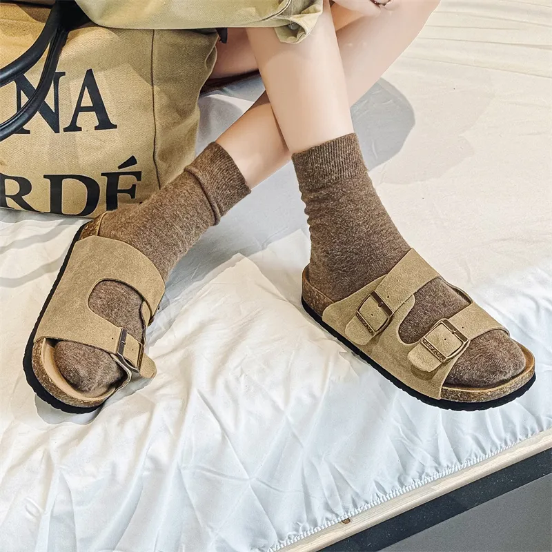 LUOMAIKE Rubber Sole Abrasion Resistant Slide Slippers Unisex-10