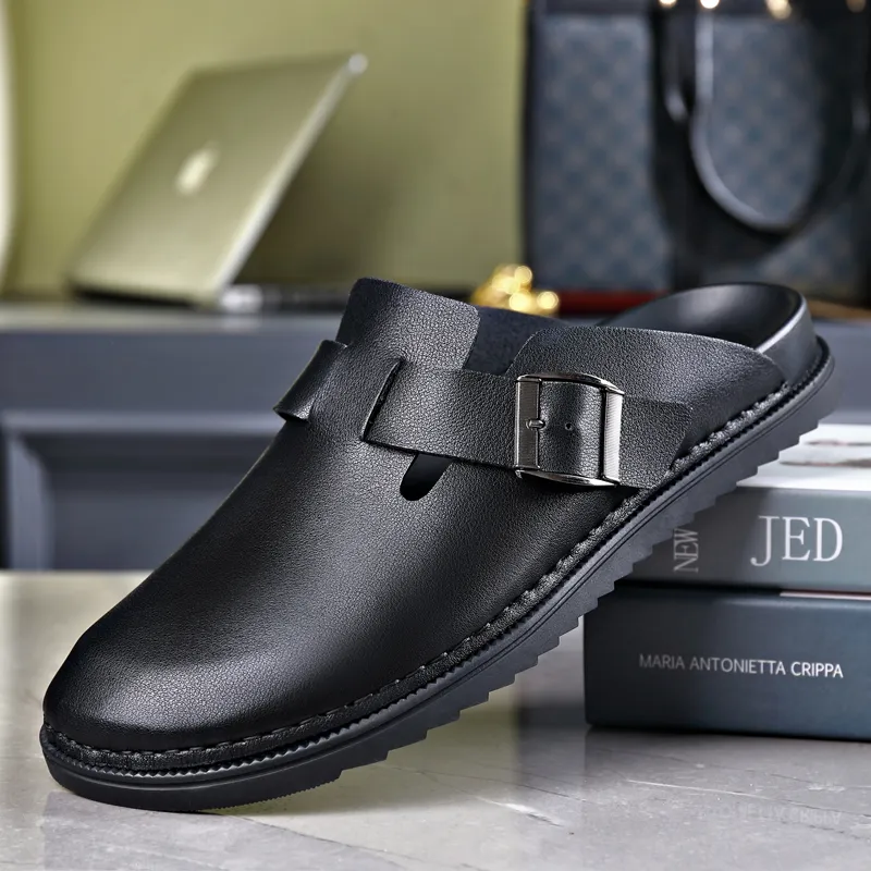 LUOMAIKE Wrap toe Slippers Men's Black-6