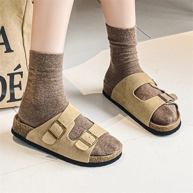 LUOMAIKE Rubber Sole Abrasion Resistant Slide Slippers Unisex-9
