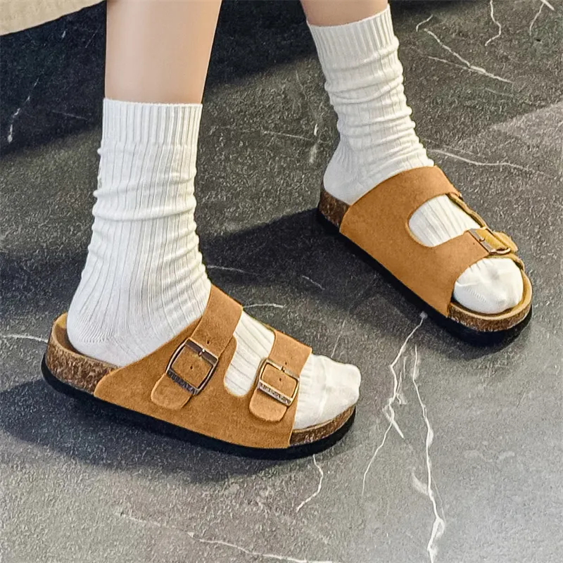 LUOMAIKE Rubber Sole Abrasion Resistant Slide Slippers Unisex-6