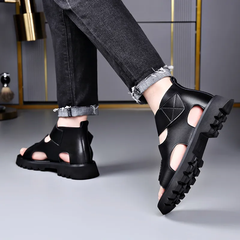 LUOMAIKE Beach Sandals Men's Black-5