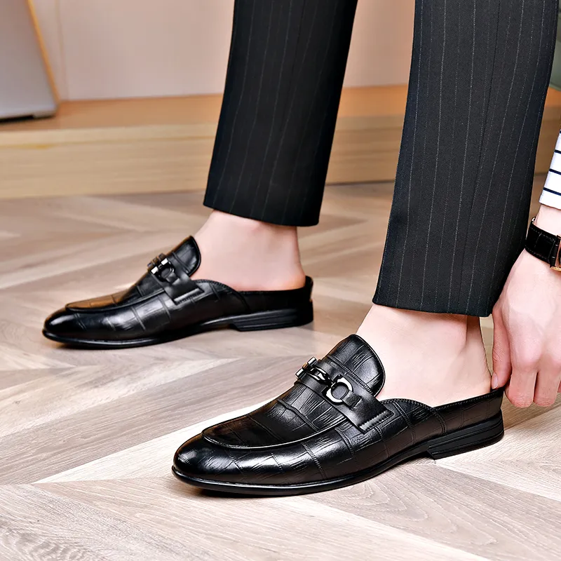 LUOMAIKE Wrap toe Slippers Men's Black-4