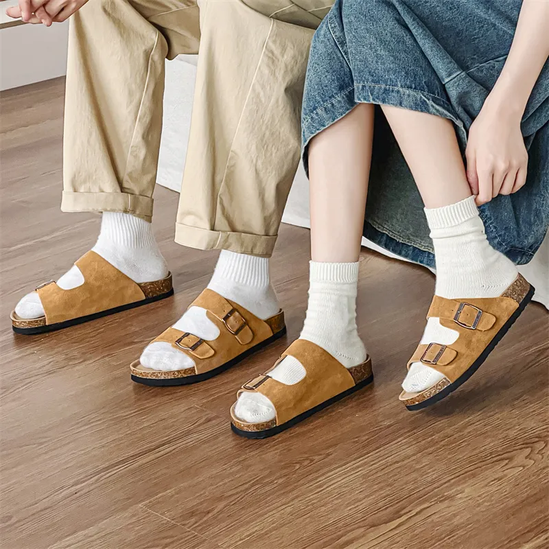 LUOMAIKE Rubber Sole Abrasion Resistant Slide Slippers Unisex-7