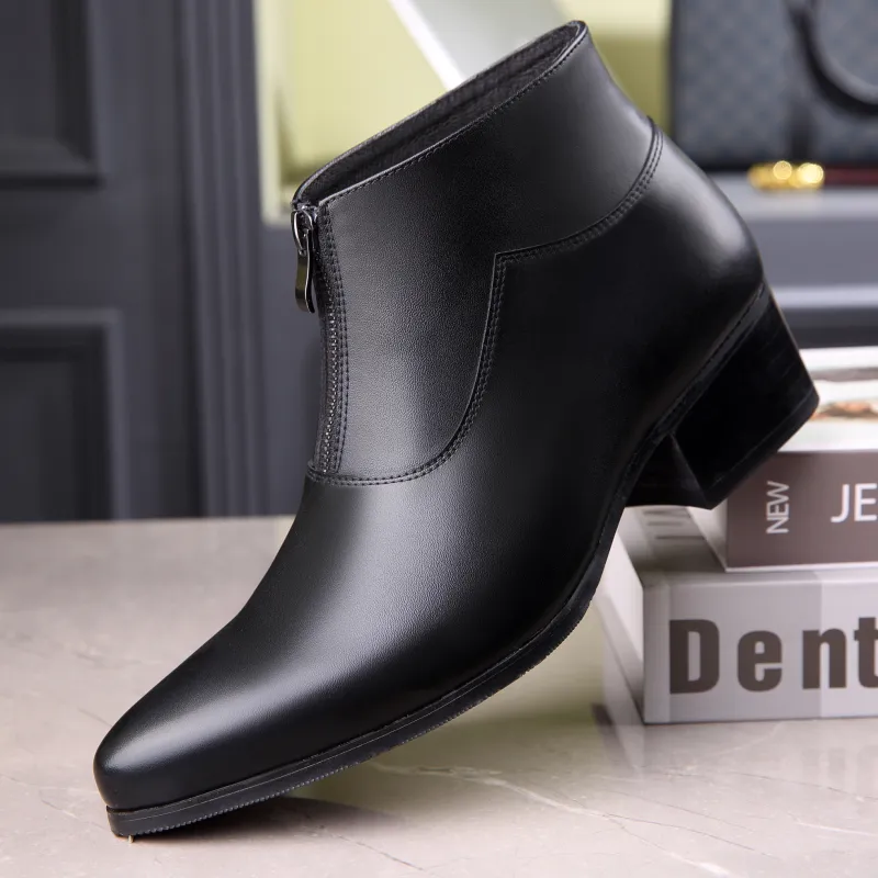LUOMAIKE Ankle Boots Men White/Black-7