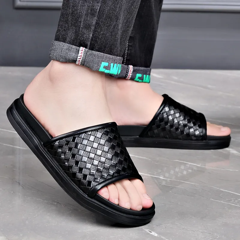 LUOMAIKE Slide Slippers Men's Black-2