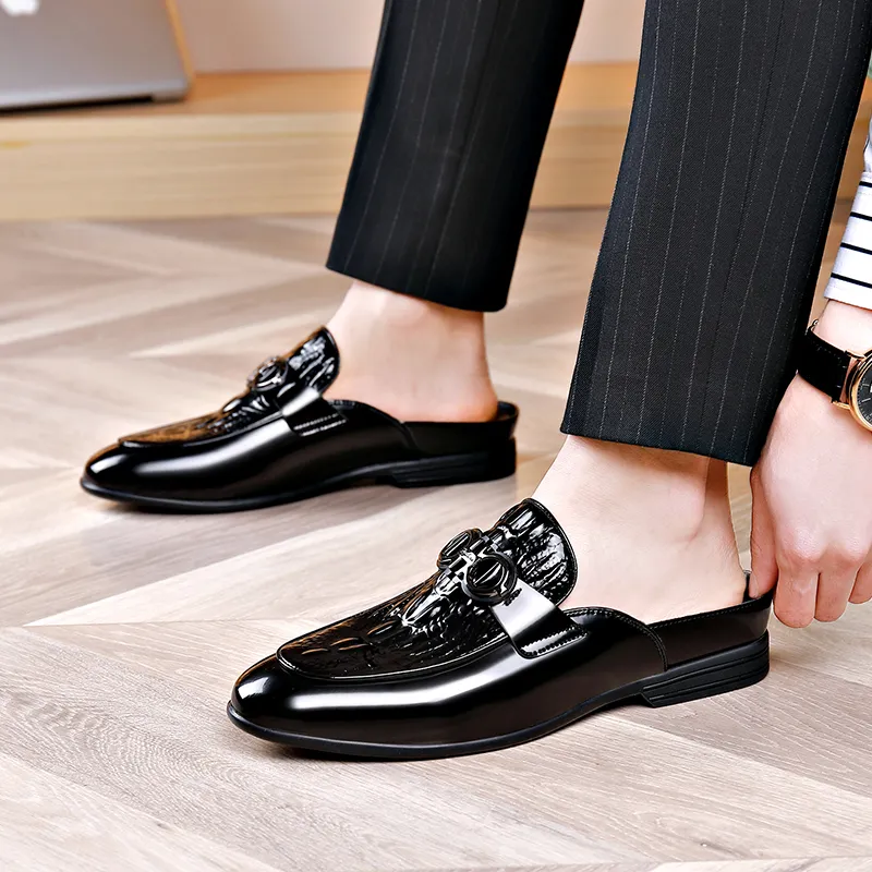 LUOMAIKE Wrap toe Slippers Men's Black-4