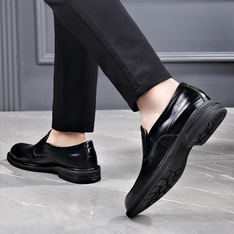 LUOMAIKE Dress Shoes Men Low Top Black/Brown-10