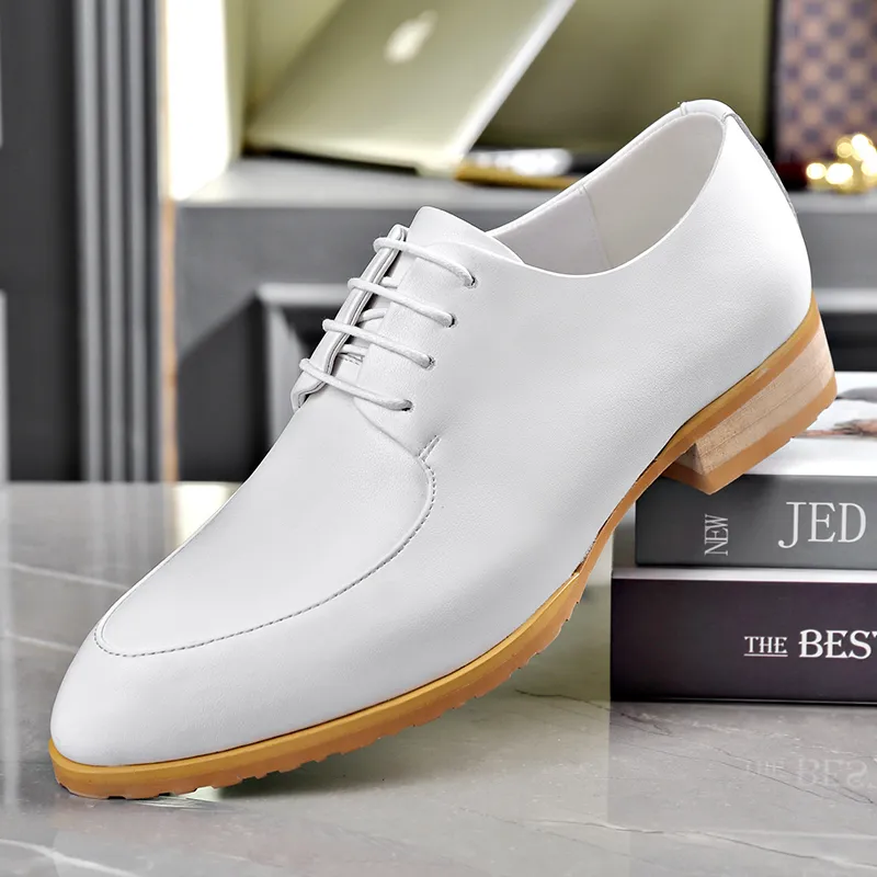 LUOMAIKE Dress Shoes Men's White-1