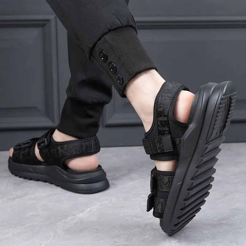 LUOMAIKE Beach Sandals Men Black-5
