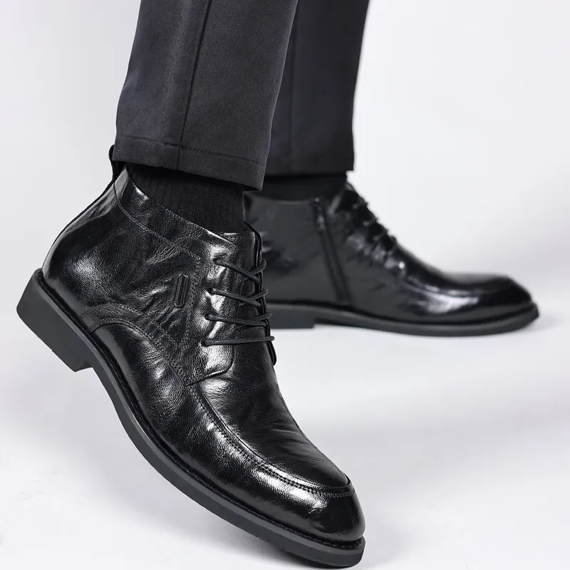 LUOMAIKE Ankle Boots Men's Black-2