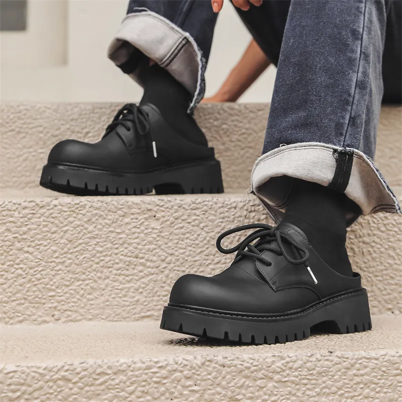 LUOMAIKE Wrap toe Slippers Men's Black-3