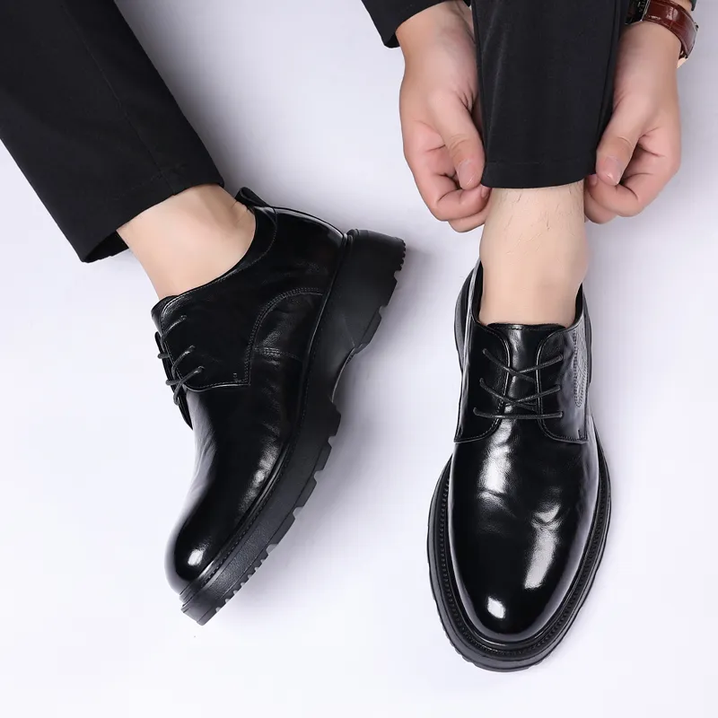 LUOMAIKE Dress Shoes Men Low Top Black/Brown-1