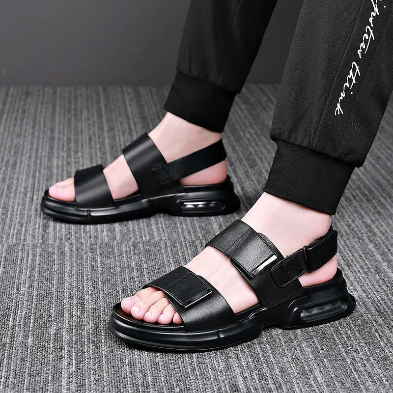 LUOMAIKE Beach Sandals Men's Black-4