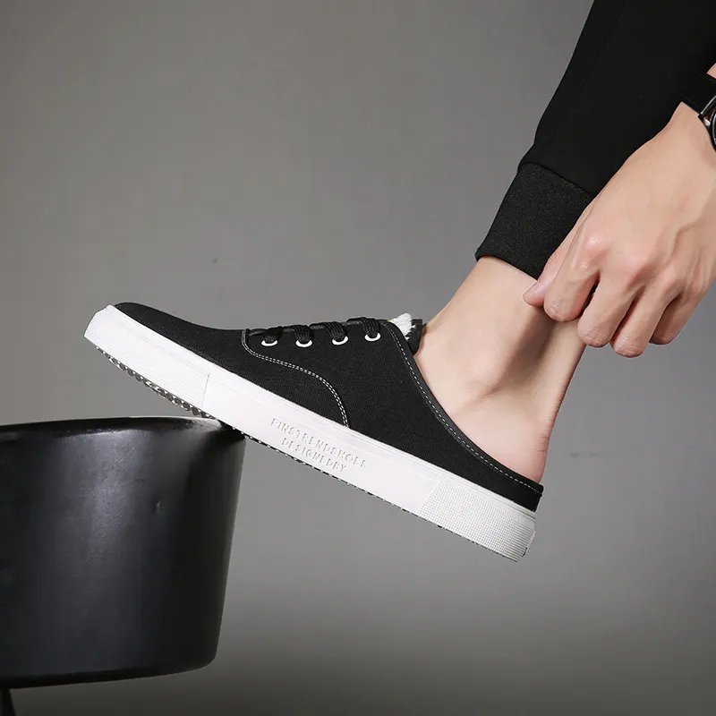 LUOMAIKE Wrap toe Slippers Men's Black-5