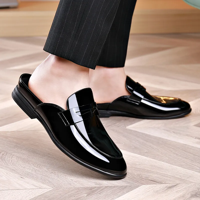 LUOMAIKE Wrap toe Slippers Men's Black-3