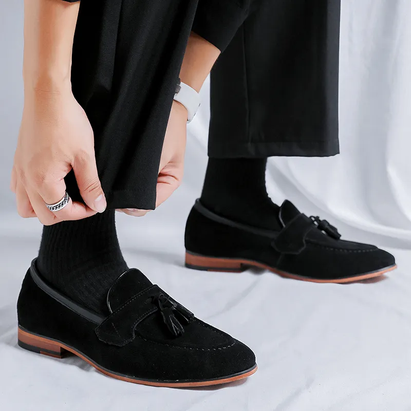 LUOMAIKE Loafers Men Brown-3