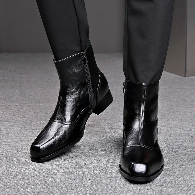 LUOMAIKE Ankle Boots Men's Black-1