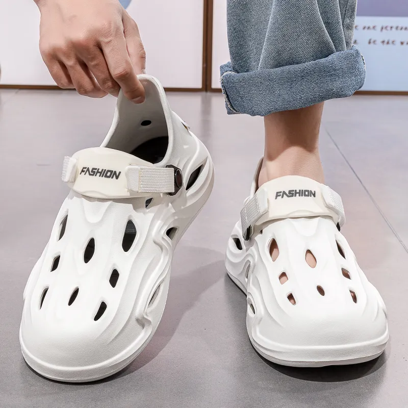 Soft Detachable Sole Platform Soft Elastic Squashy And Bouncy Feeling Streamside Closed Toe Sandals, Men's-4