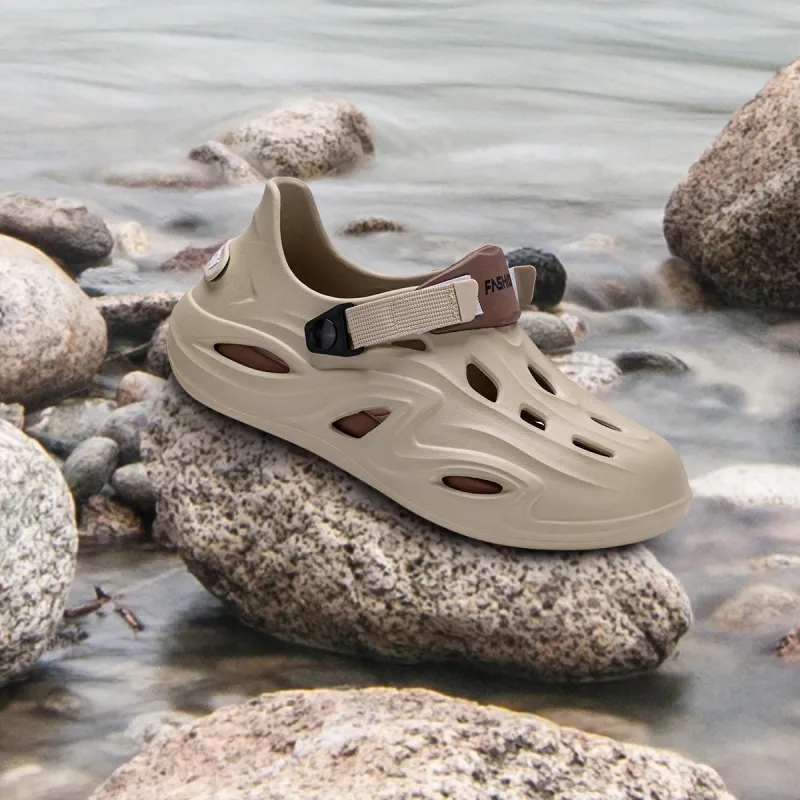 Soft Detachable Sole Platform Soft Elastic Squashy And Bouncy Feeling Streamside Closed Toe Sandals, Men's-19