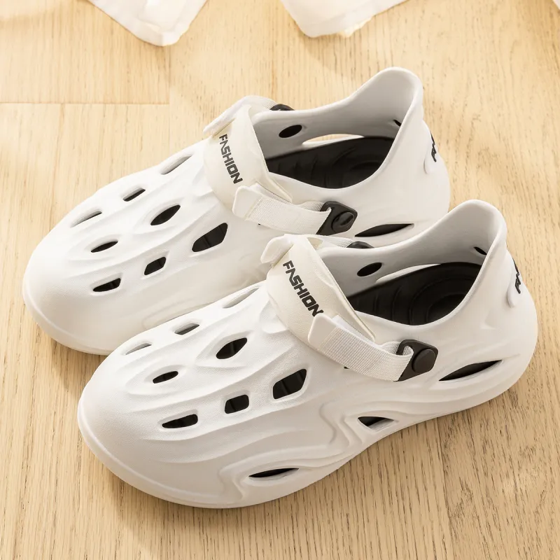 Soft Detachable Sole Platform Soft Elastic Squashy And Bouncy Feeling Streamside Closed Toe Sandals, Men's-2