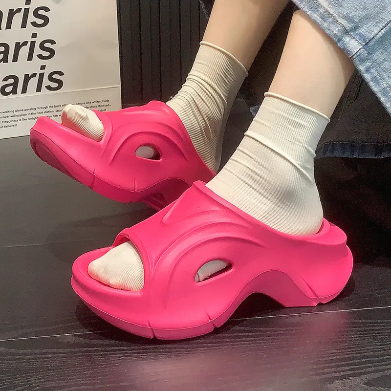 Soft Summer Women's EVA Cushioning Platform Slip Resistant Slippers-12