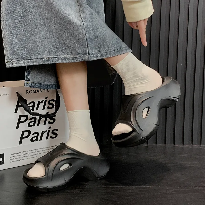 Soft Summer Women's EVA Cushioning Platform Slip Resistant Slippers-7