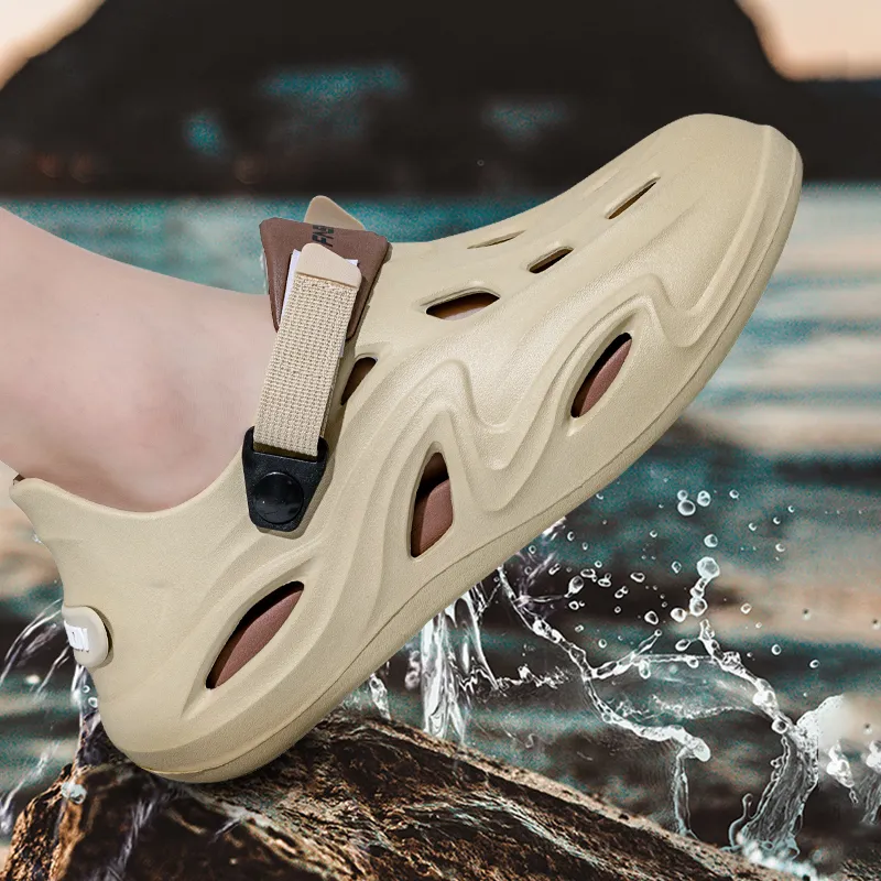 Soft Detachable Sole Platform Soft Elastic Squashy And Bouncy Feeling Streamside Closed Toe Sandals, Men's-20