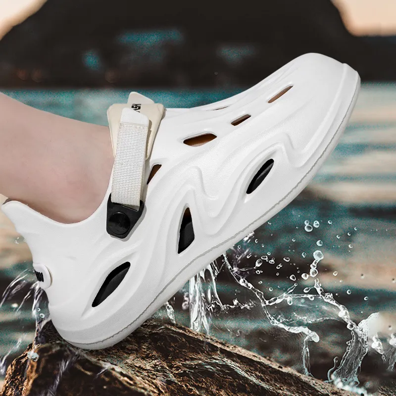 Soft Detachable Sole Platform Soft Elastic Squashy And Bouncy Feeling Streamside Closed Toe Sandals, Men's-5