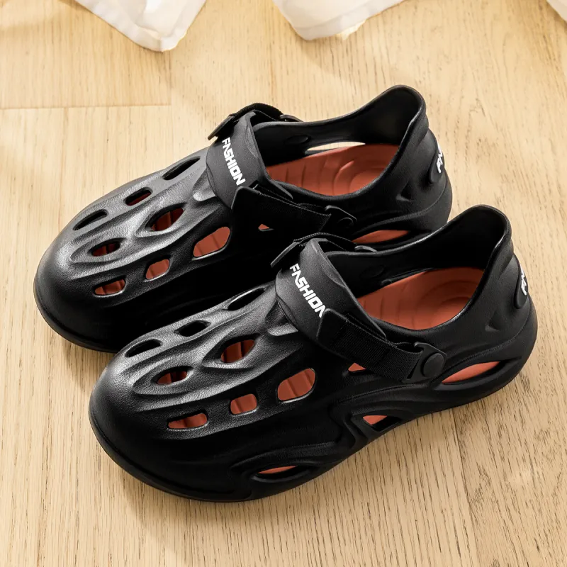 Soft Detachable Sole Platform Soft Elastic Squashy And Bouncy Feeling Streamside Closed Toe Sandals, Men's-10