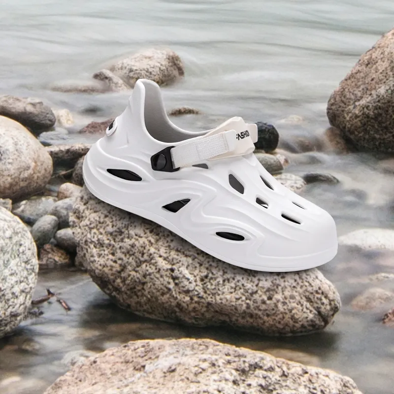Soft Detachable Sole Platform Soft Elastic Squashy And Bouncy Feeling Streamside Closed Toe Sandals, Men's-3