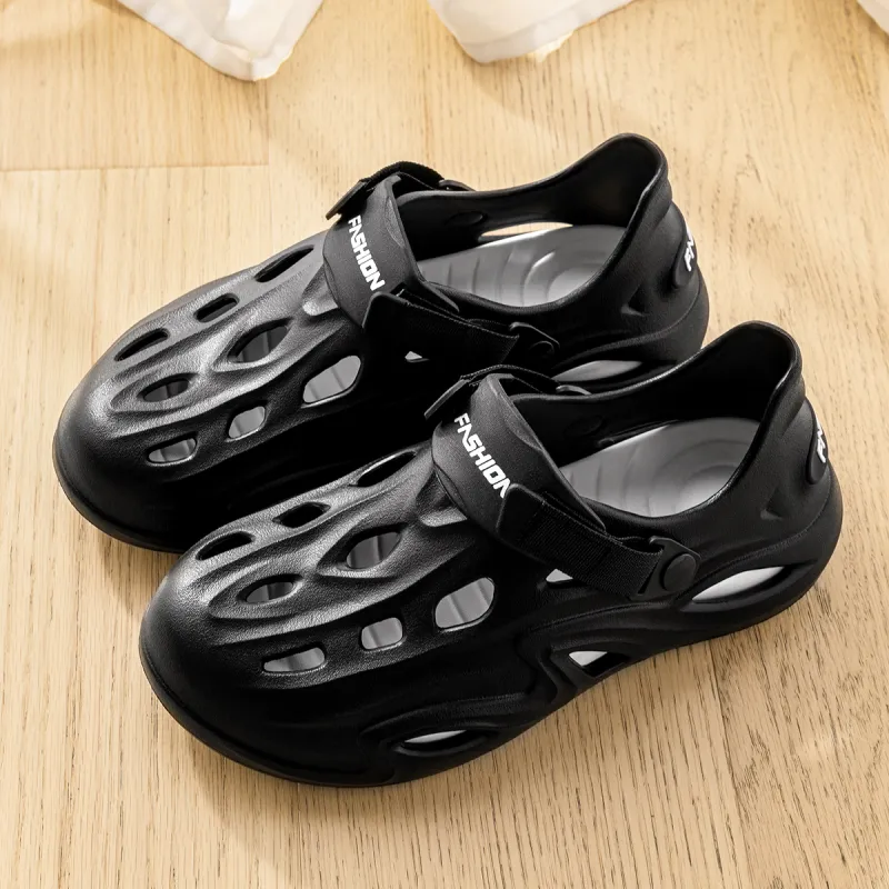 Soft Detachable Sole Platform Soft Elastic Squashy And Bouncy Feeling Streamside Closed Toe Sandals, Men's-13