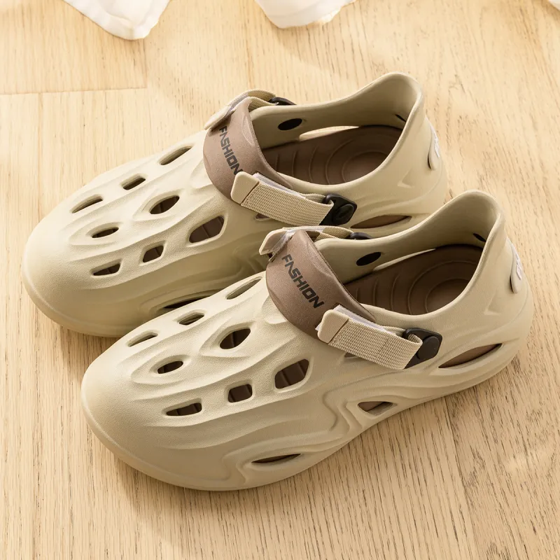 Soft Detachable Sole Platform Soft Elastic Squashy And Bouncy Feeling Streamside Closed Toe Sandals, Men's-18