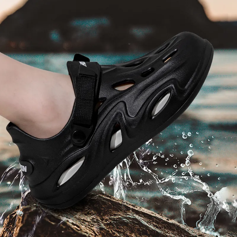 Soft Detachable Sole Platform Soft Elastic Squashy And Bouncy Feeling Streamside Closed Toe Sandals, Men's-15