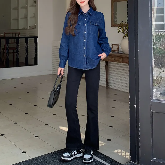 MKBY Denim Jackets Women's Blue-4