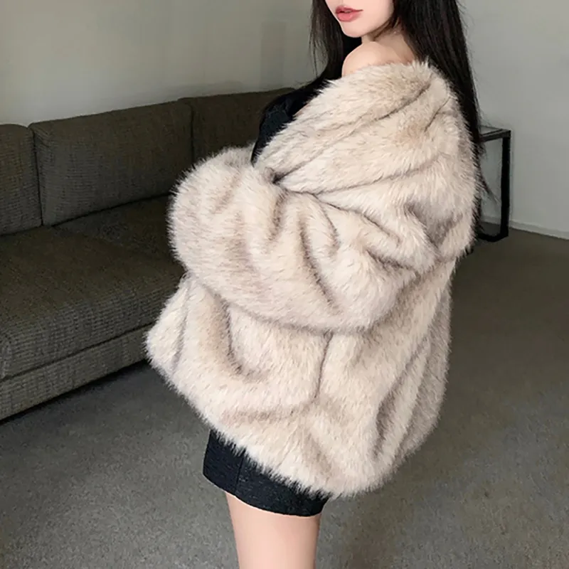 MKBY Velvet feel Coat Women's Light Wheat-4