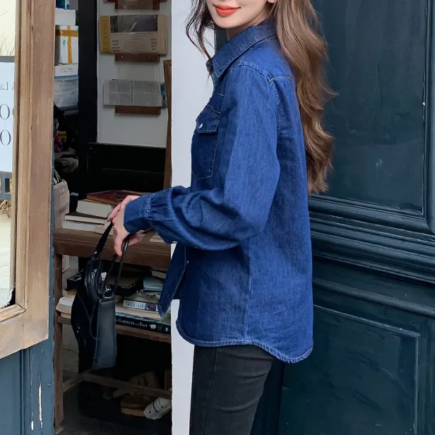 MKBY Denim Jackets Women's Blue-3