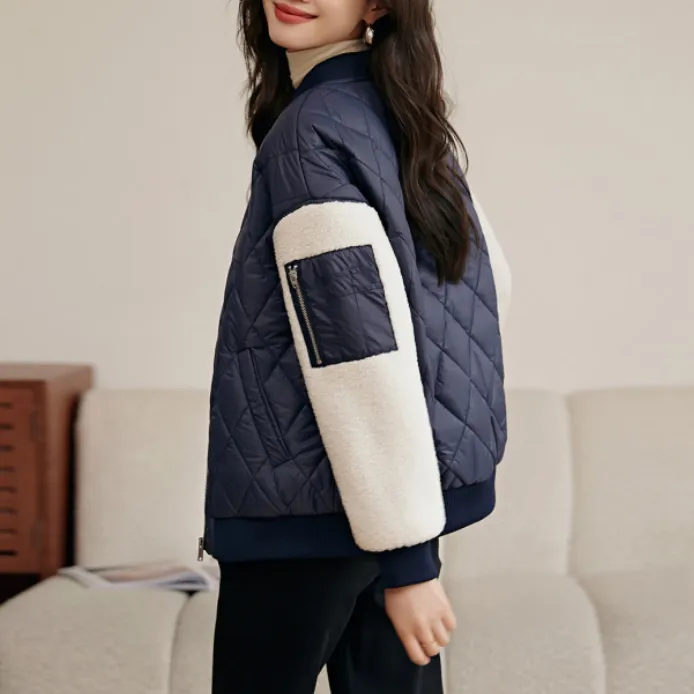 MKBY Baseball Jacket Women's Navy Blue-4