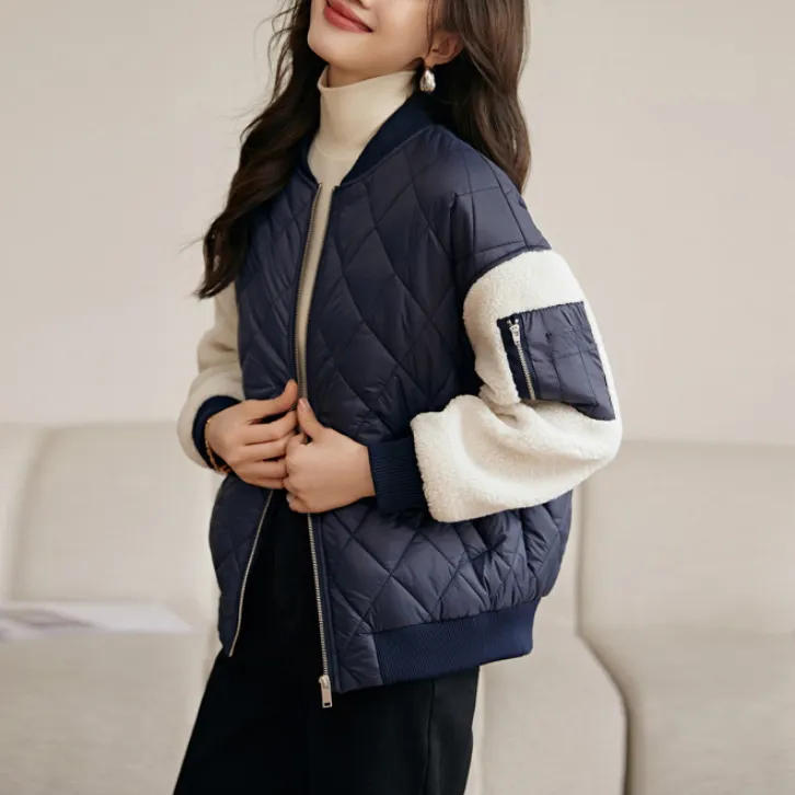 MKBY Baseball Jacket Women's Navy Blue-5