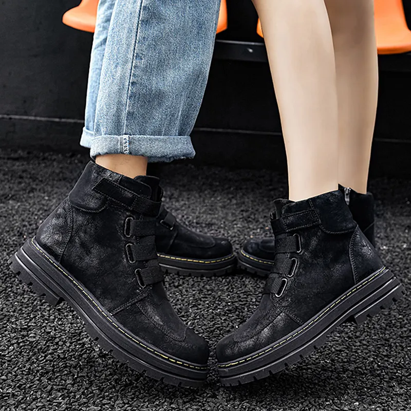 AIPSEN Crew Martin Boot Unisex Black Matte-5
