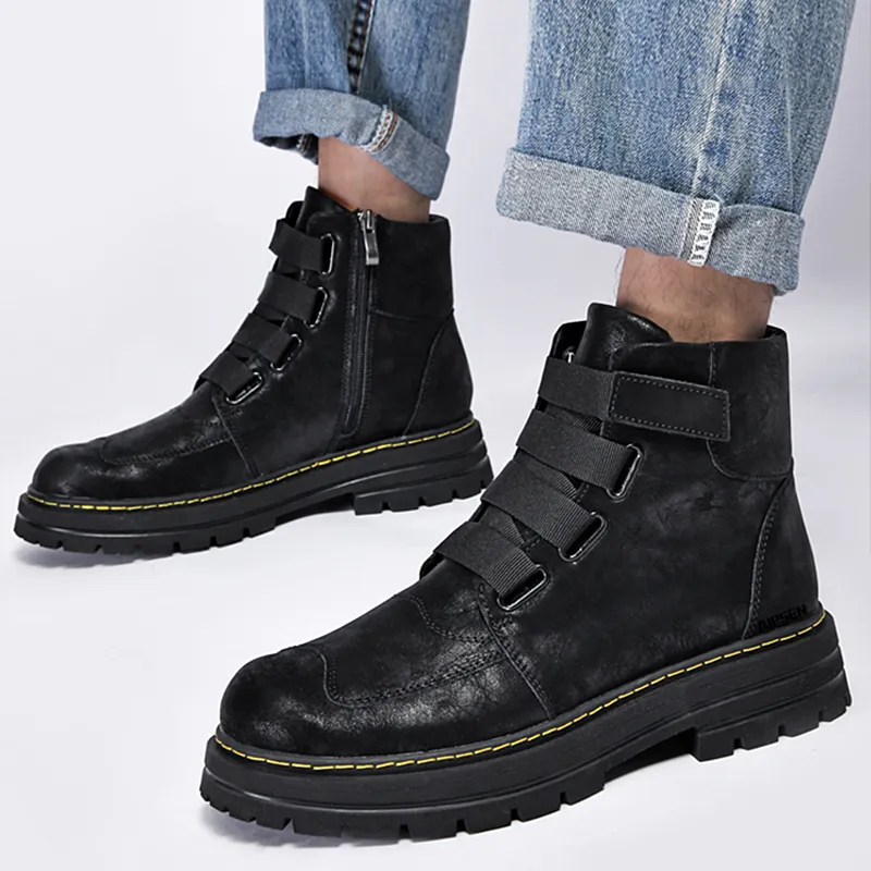 AIPSEN Crew Martin Boot Unisex Black Matte-4