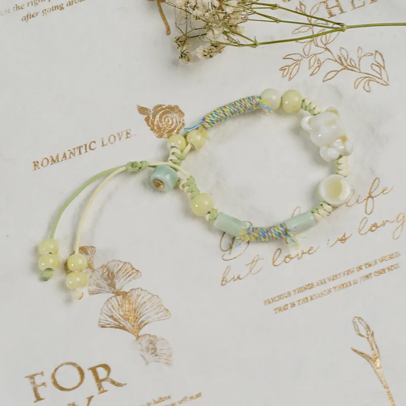 VIVIWELL Ceramic Rope Bracelets Women's-1