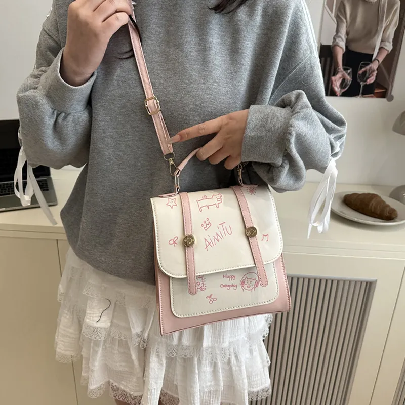 Bywhich PU Backpack Regular Women's Pink/Silver-1