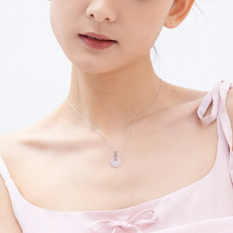 VIVIWELL Chalcedony Necklaces Unisex-1