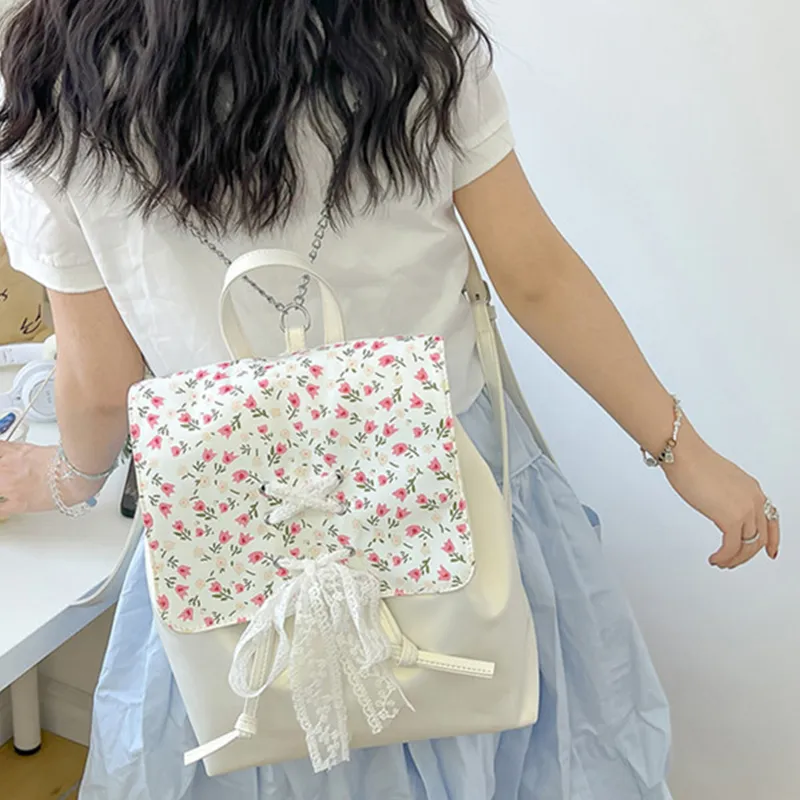 Bywhich PU Backpack Regular Women's Milk White-1