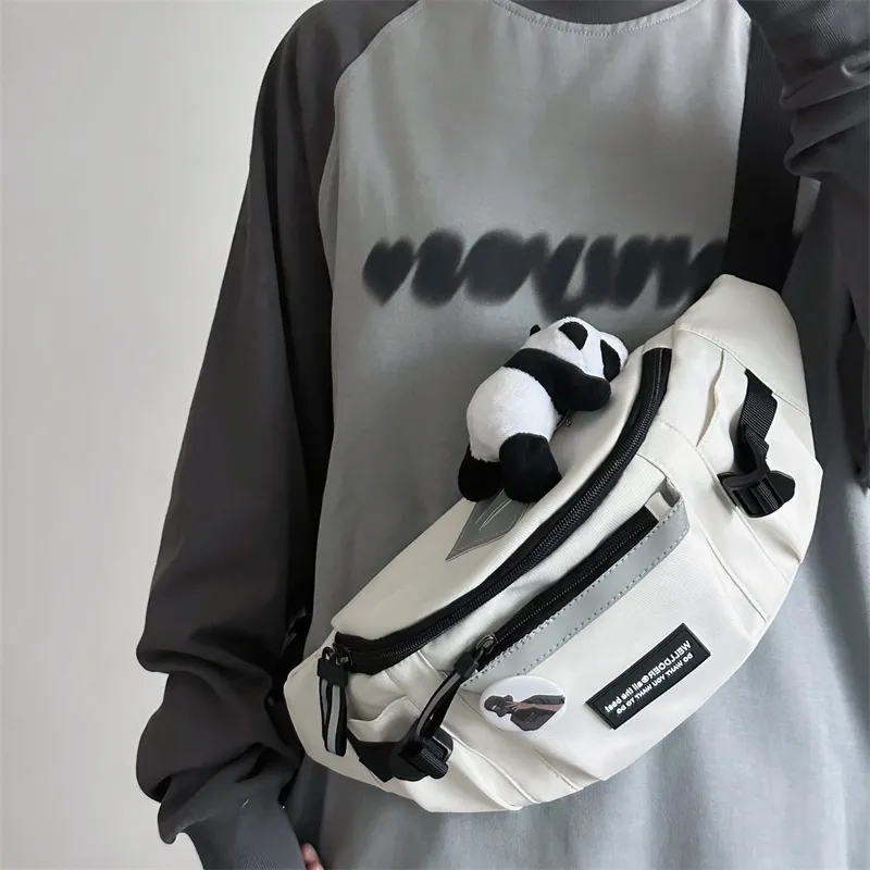 Bywhich Nylon Sling Bag Regular Unisex White/Black/Gray-1