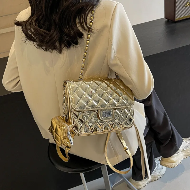 Bywhich PU Backpack Regular Women's Silver-4