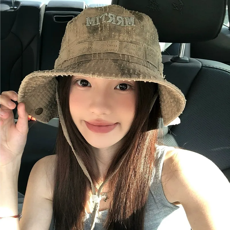 VIVIWELL Denim Bucket Hats Unisex-1
