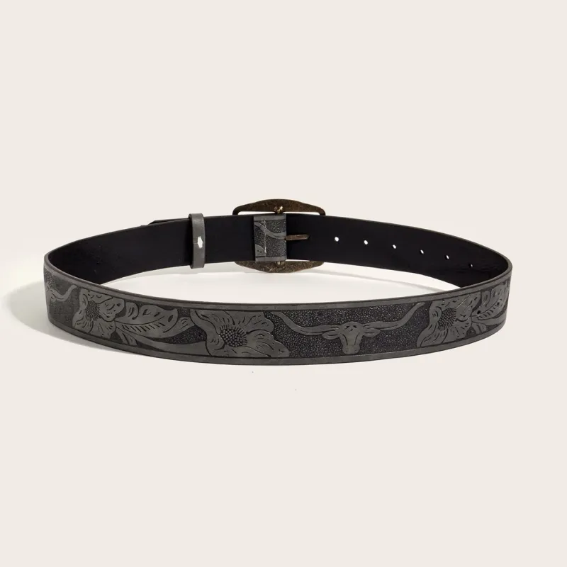 ASTAR HADES Faux Leather Belts Unisex 3.8cm-4