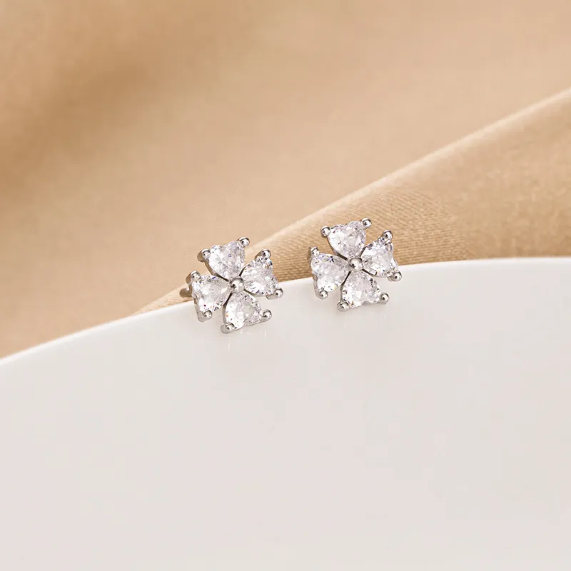 YINSHANGYA 999 Fine Silver Stud Earrings Women's-1